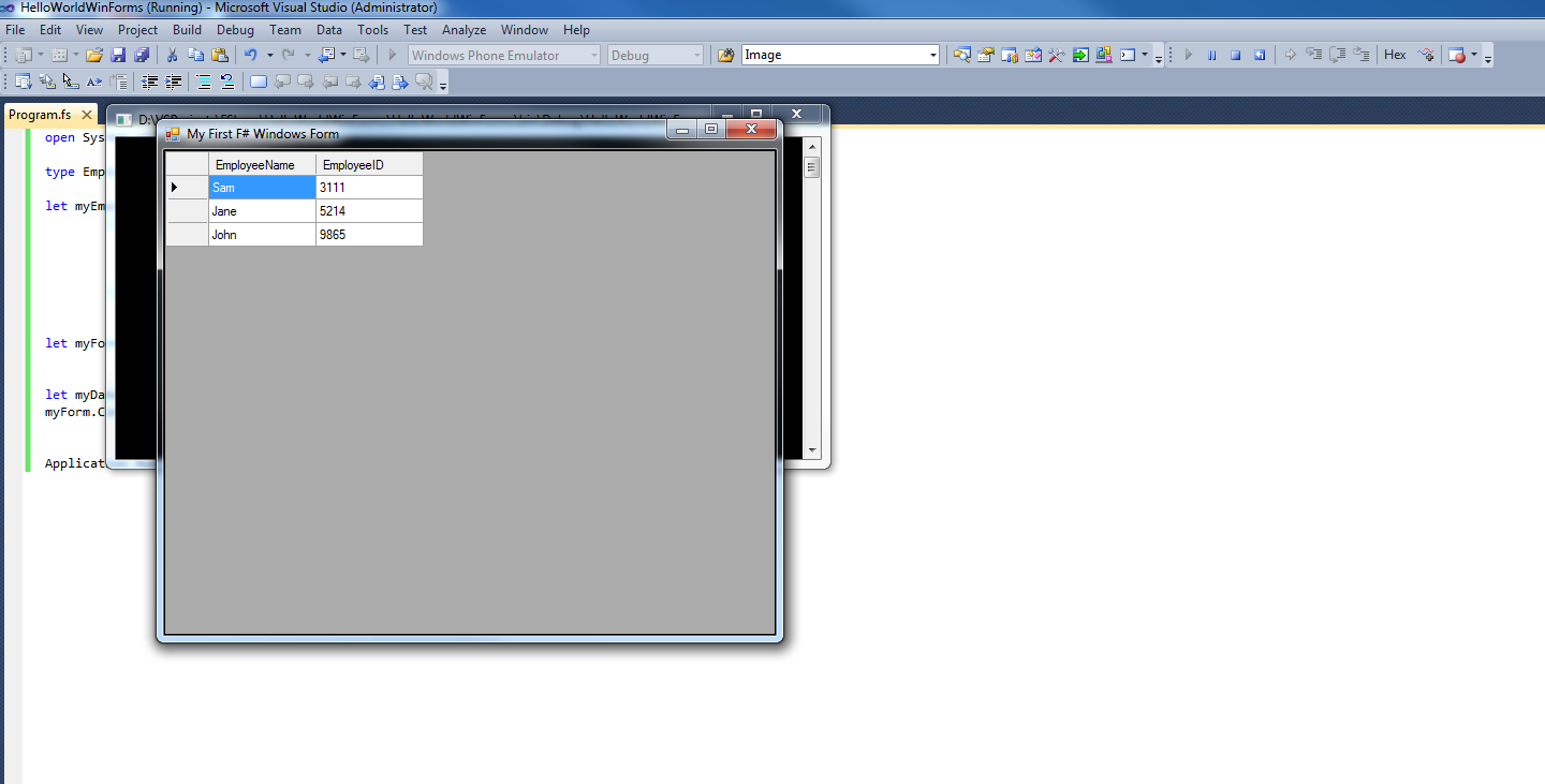 WinForms HelloWorld
