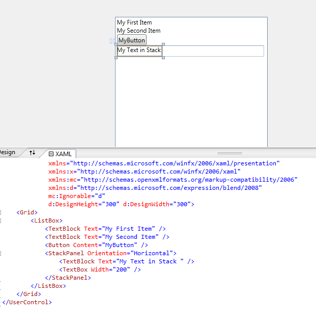 Items Control WPF