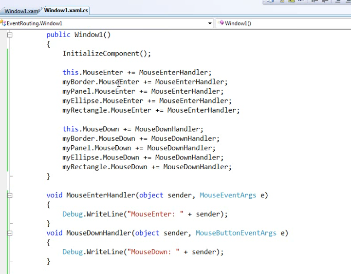 Events in WPF
