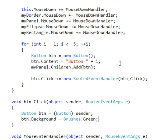 Events in WPF
