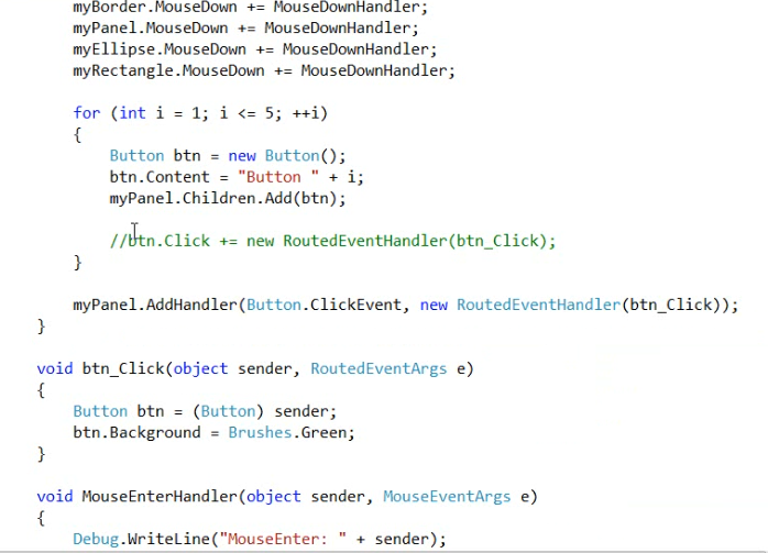 Events in WPF