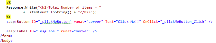 ASP.NET Control Event Handling