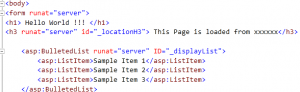 HTML Controls ASP.NET