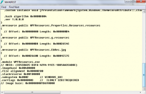 WPF Manifest