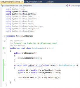 WPF Xaml + Code Behind