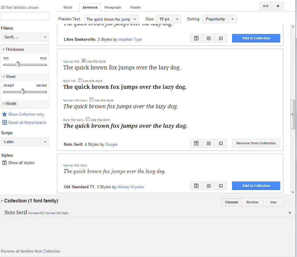 Google Web Fonts
