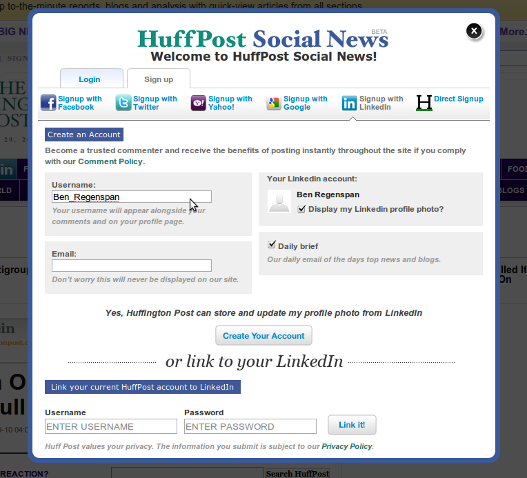 Signup